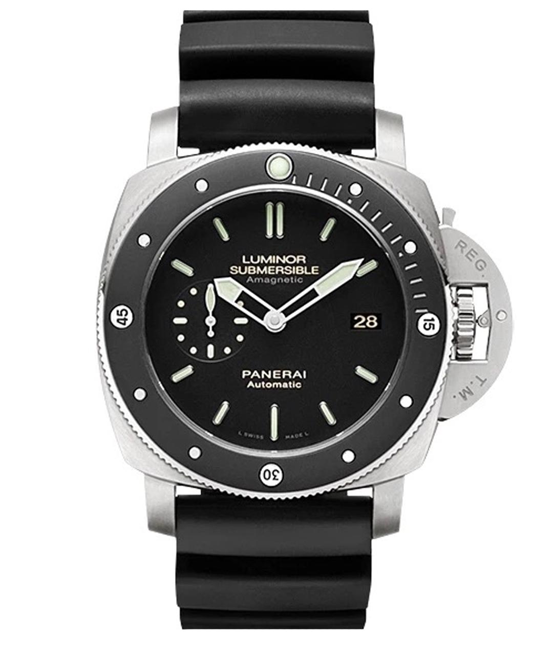 PANERAI Черные металлические часы, фото 1
