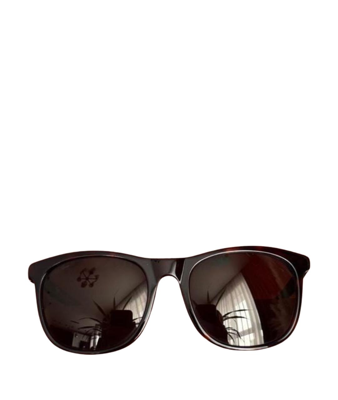 LORO PIANA Коричневые пластиковые солнцезащитные очки, фото 1