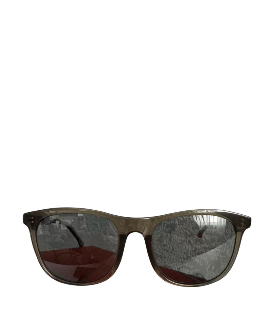 LORO PIANA Зеленые пластиковые солнцезащитные очки, фото 1