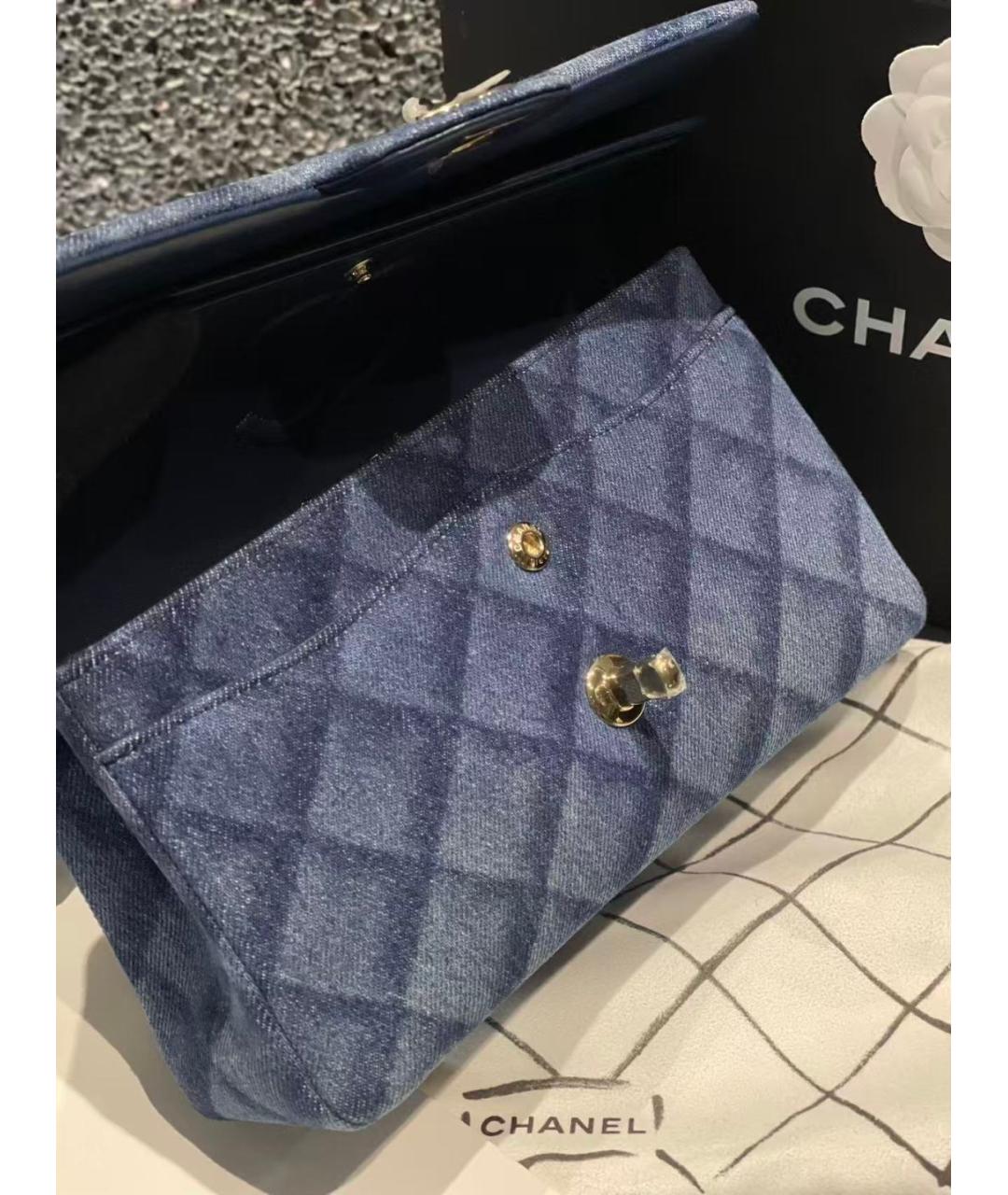 CHANEL Синяя деним сумка через плечо, фото 8