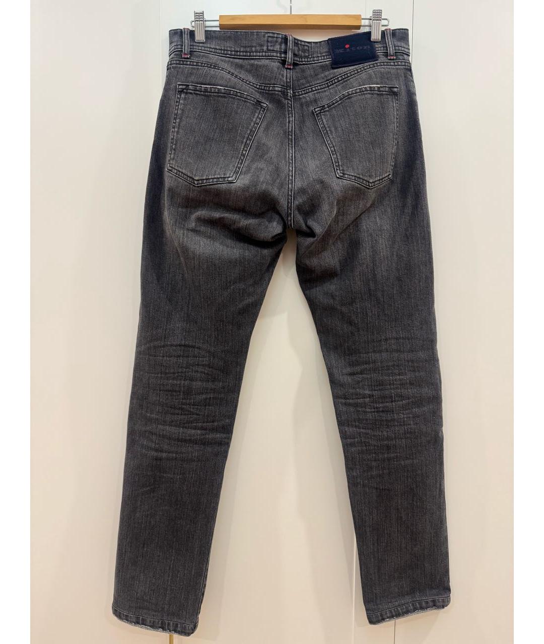 KITON Серые хлопко-эластановые джинсы, фото 2