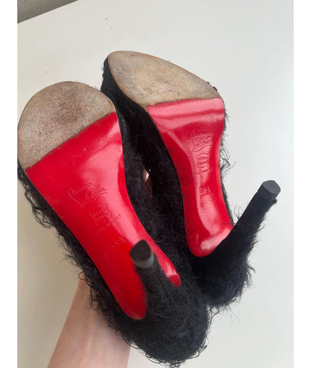 CHRISTIAN LOUBOUTIN Черные кожаные туфли, фото 7