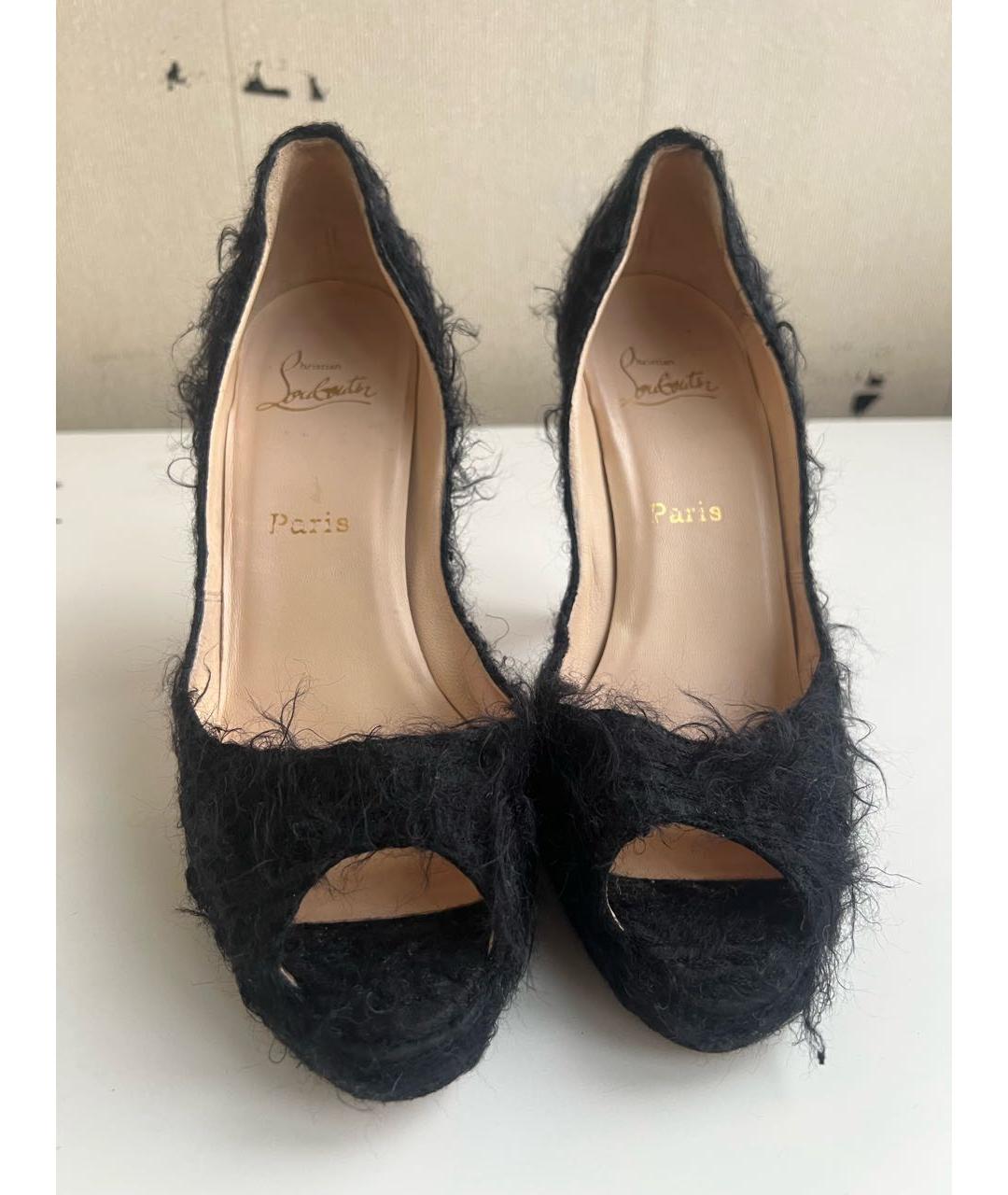 CHRISTIAN LOUBOUTIN Черные кожаные туфли, фото 2