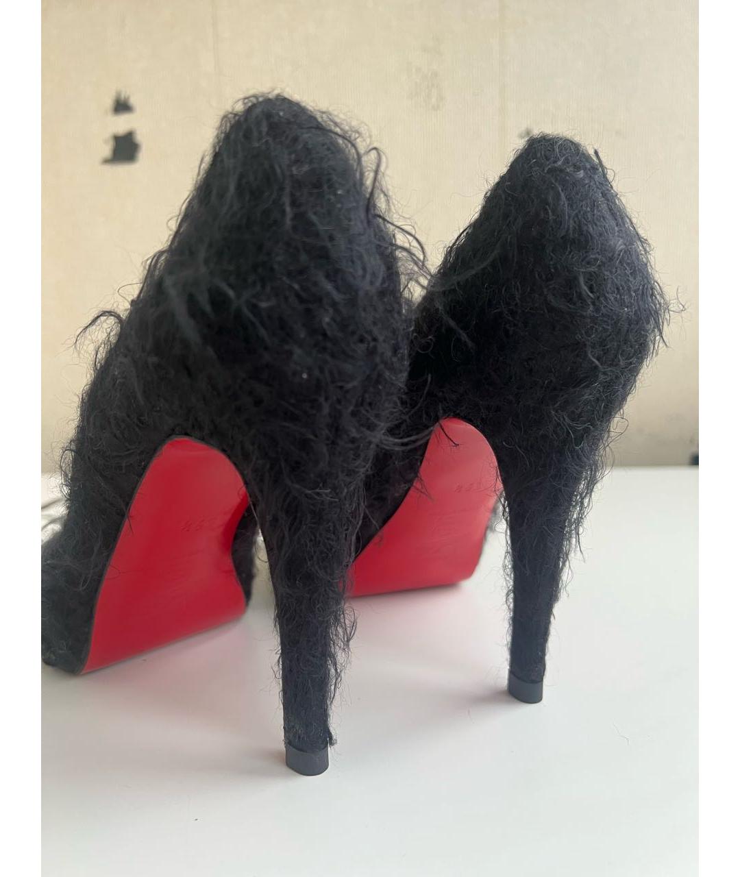 CHRISTIAN LOUBOUTIN Черные кожаные туфли, фото 4