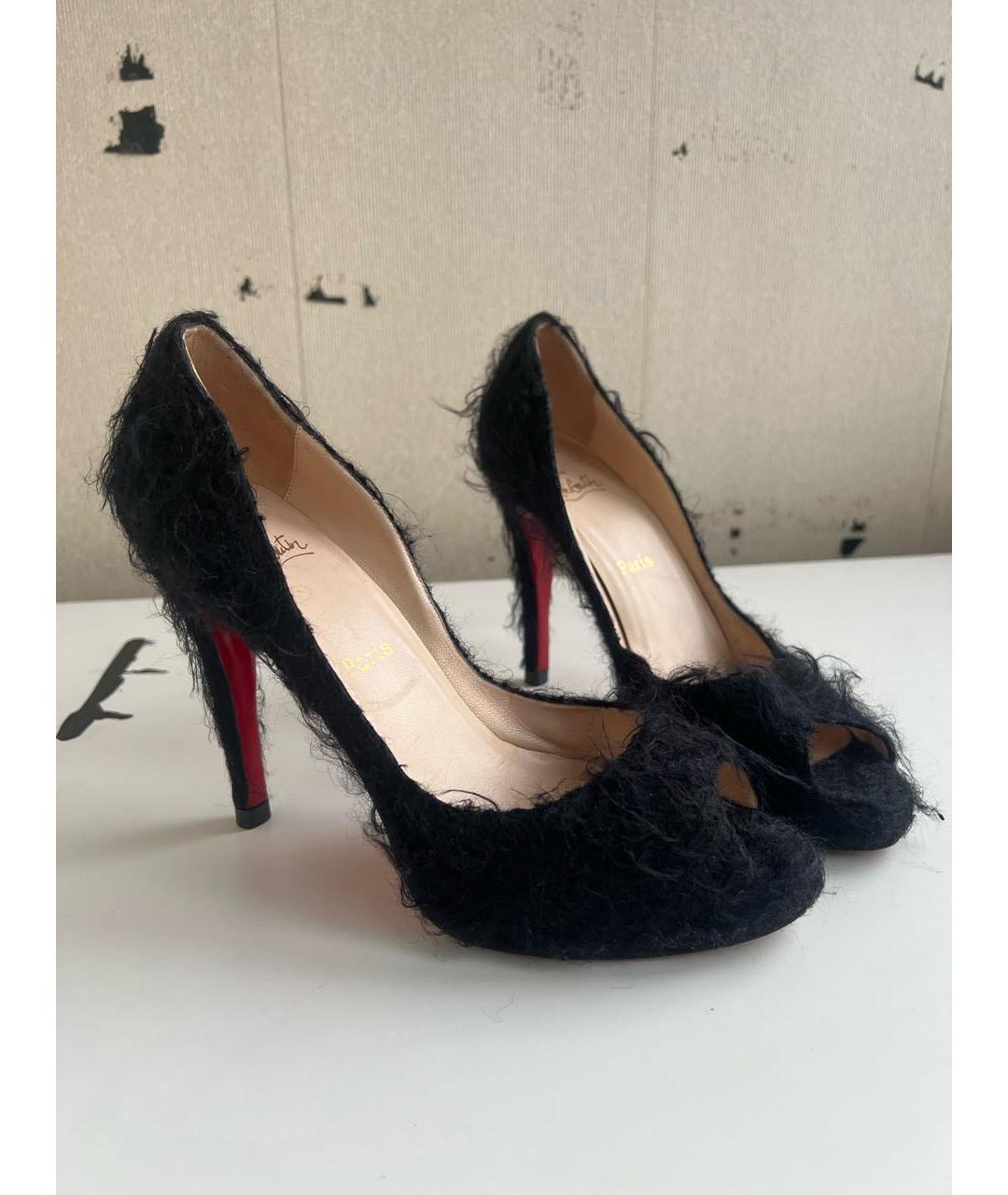 CHRISTIAN LOUBOUTIN Черные кожаные туфли, фото 8