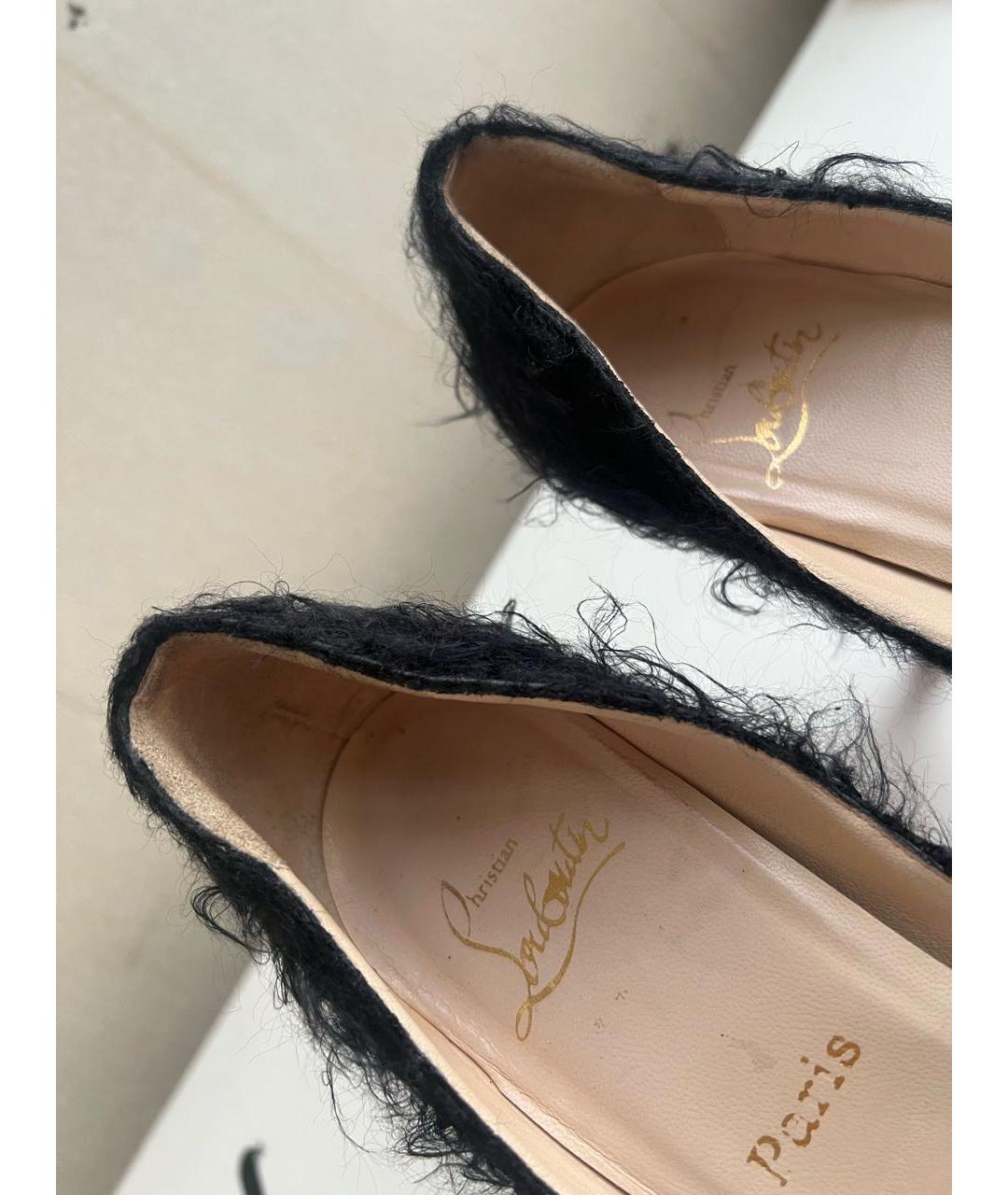 CHRISTIAN LOUBOUTIN Черные кожаные туфли, фото 5