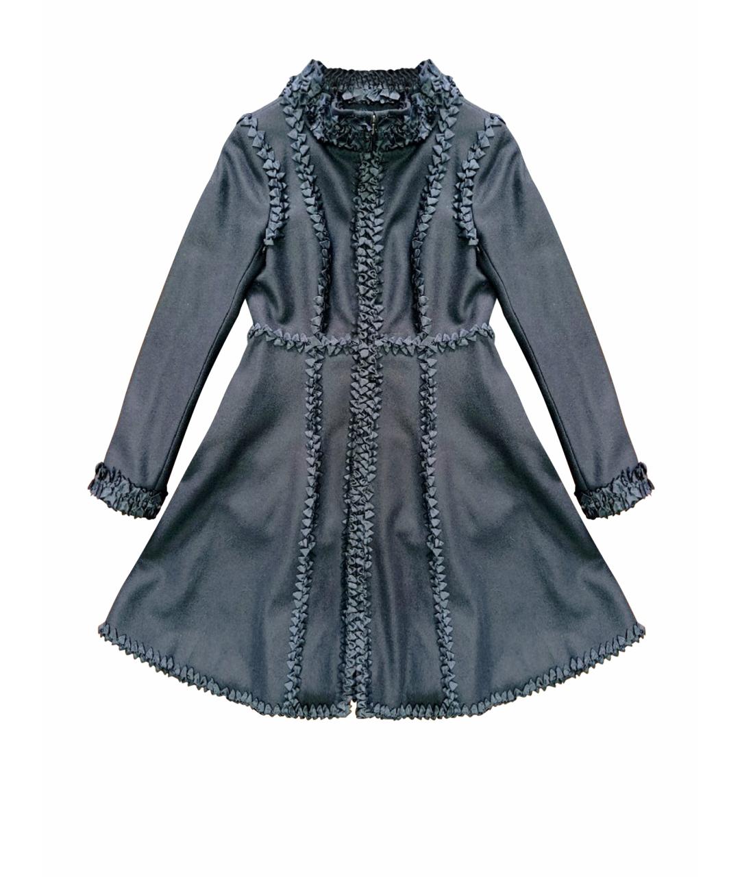 CHANEL Черное шерстяное пальто, фото 1