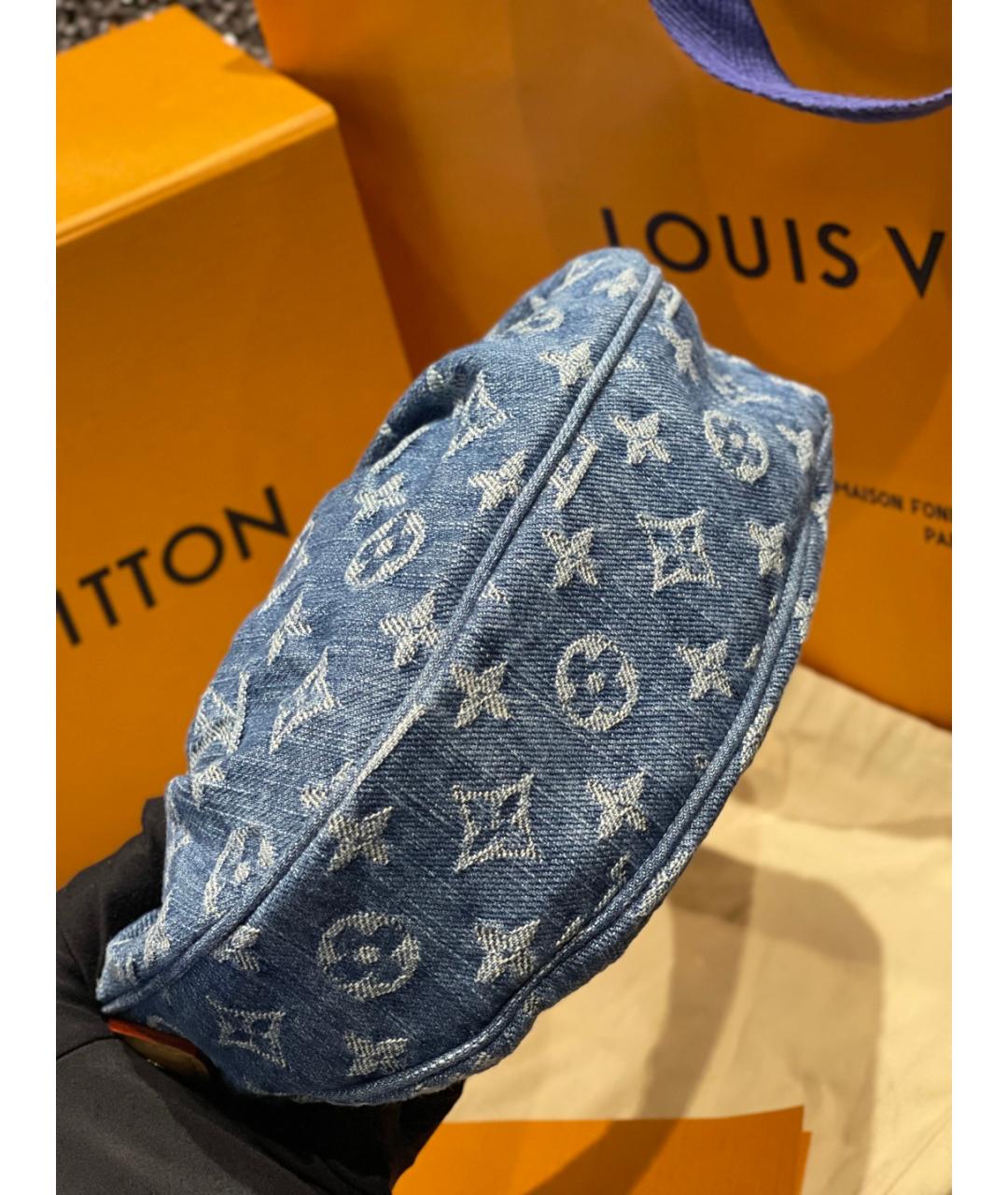 LOUIS VUITTON Синяя деним сумка тоут, фото 5