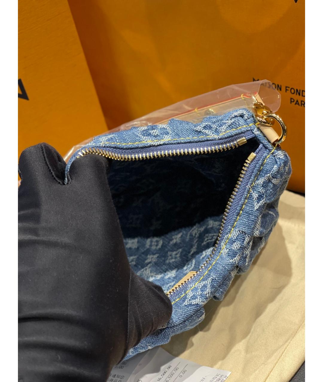 LOUIS VUITTON Синяя деним сумка тоут, фото 8