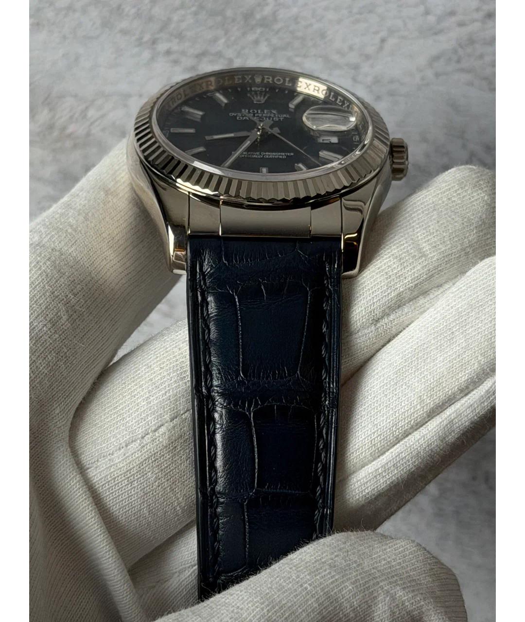 ROLEX Синие часы из белого золота, фото 5