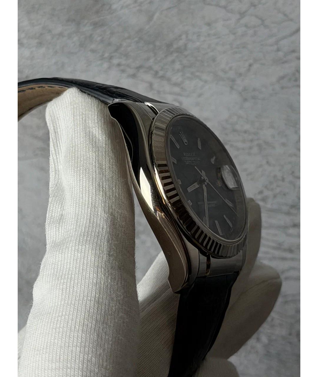 ROLEX Синие часы из белого золота, фото 4