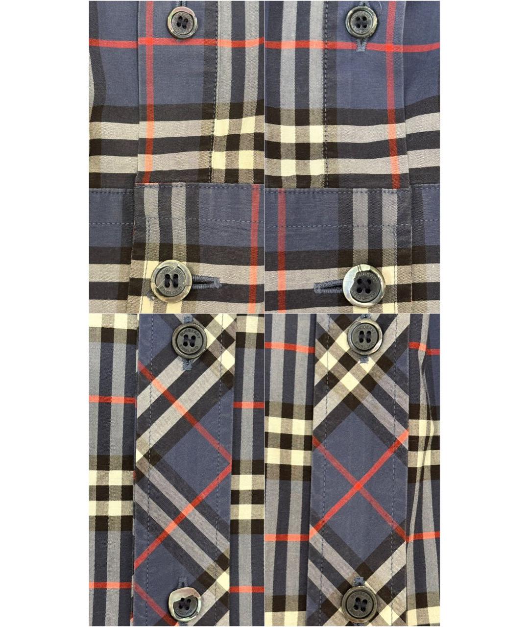 BURBERRY Синяя хлопковая кэжуал рубашка, фото 7