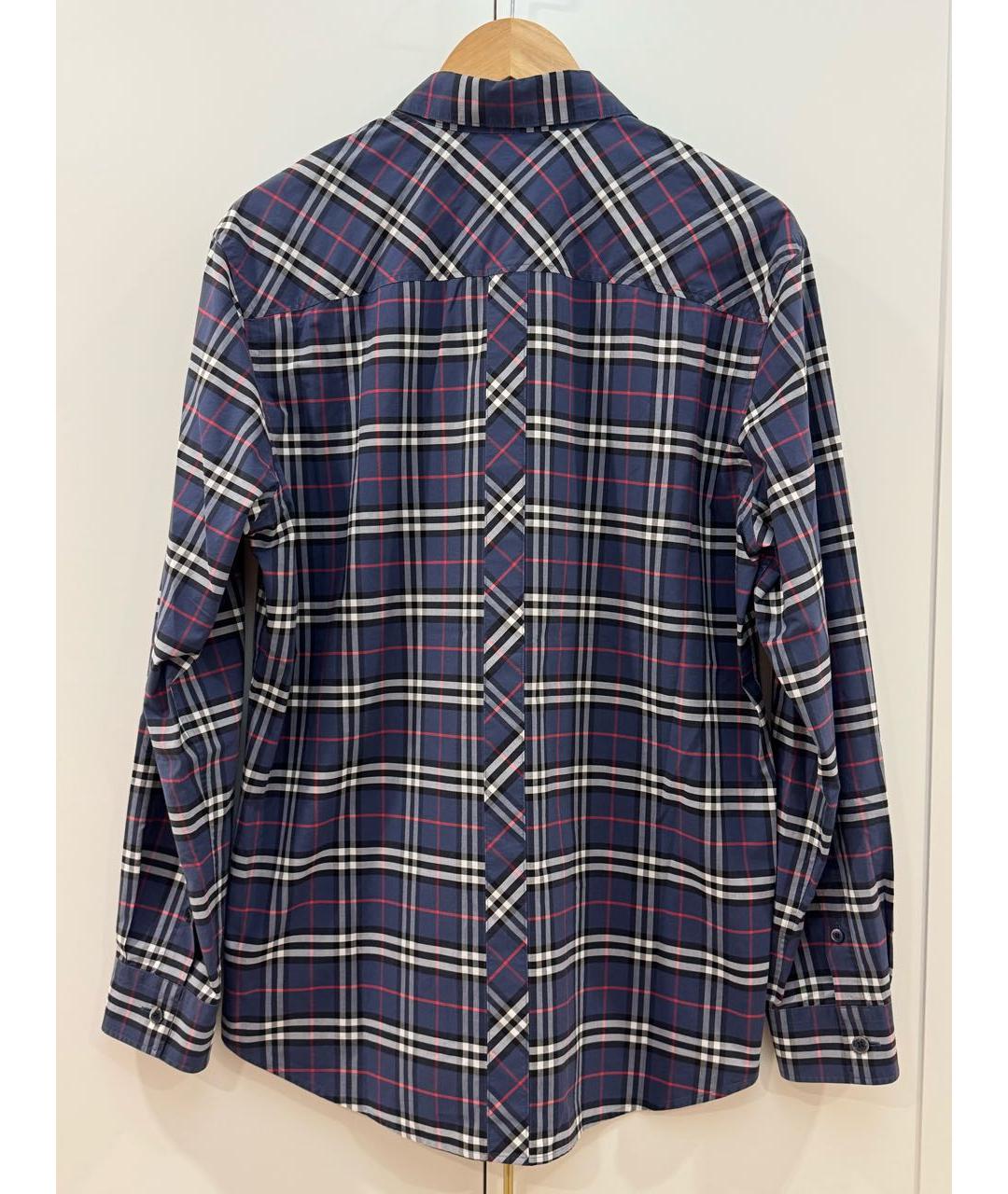 BURBERRY Синяя хлопковая кэжуал рубашка, фото 2