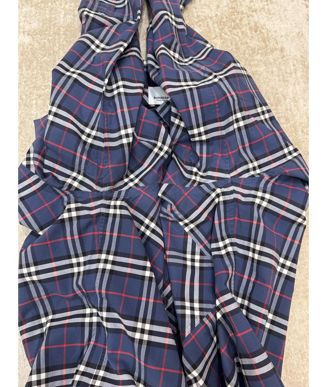 BURBERRY Синяя хлопковая кэжуал рубашка, фото 3