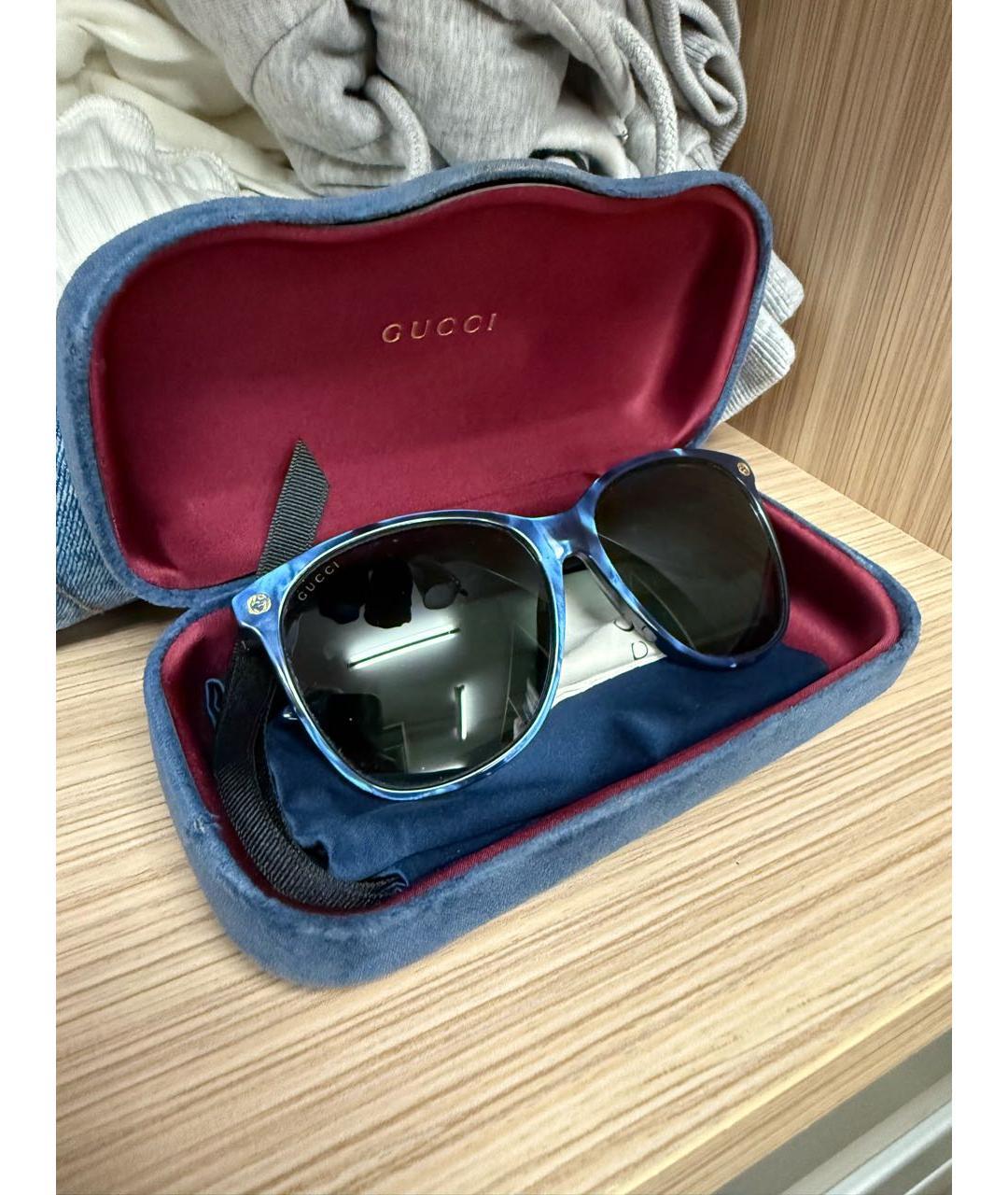 GUCCI Синие солнцезащитные очки, фото 8