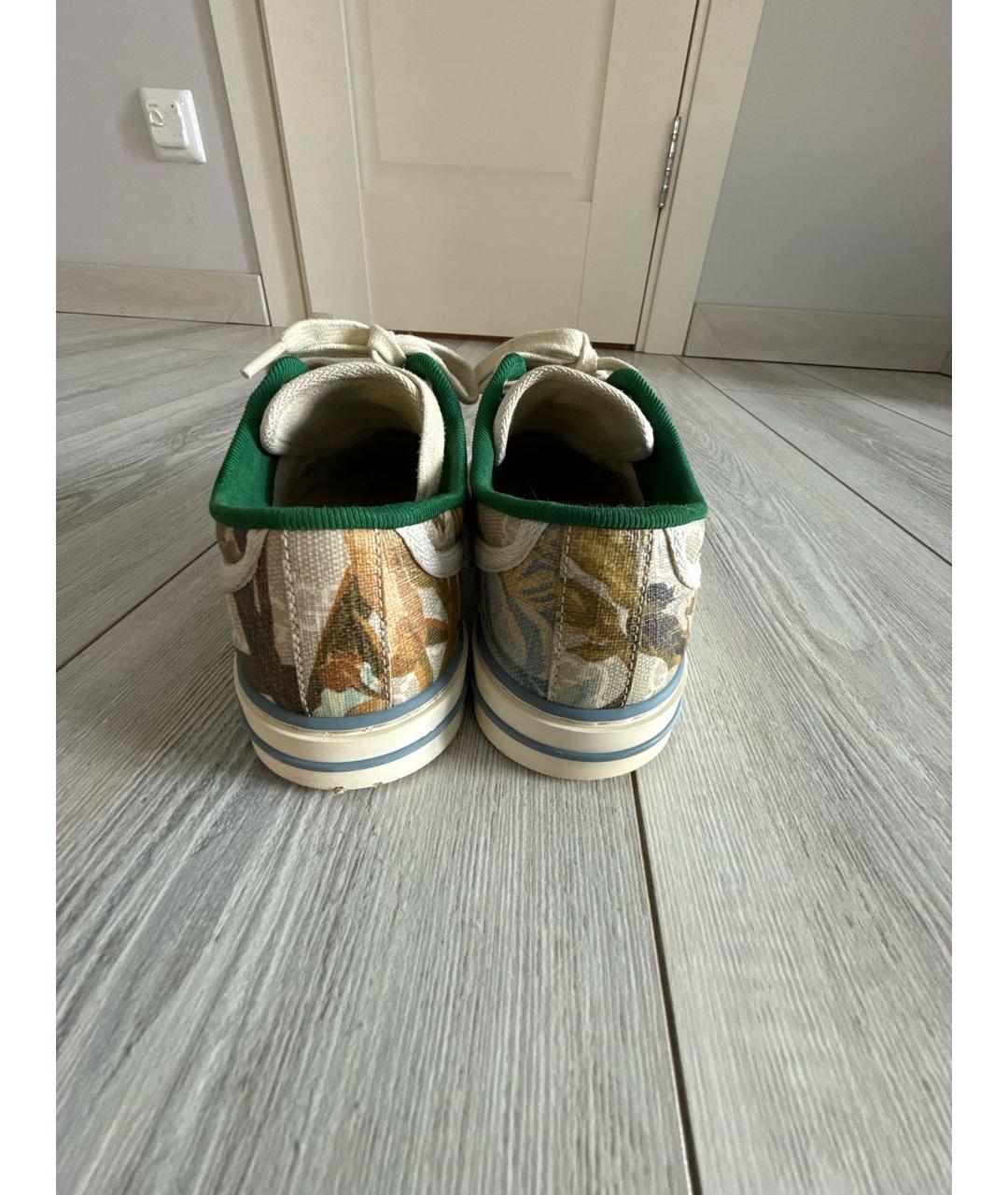 GUCCI Зеленые кеды, фото 4