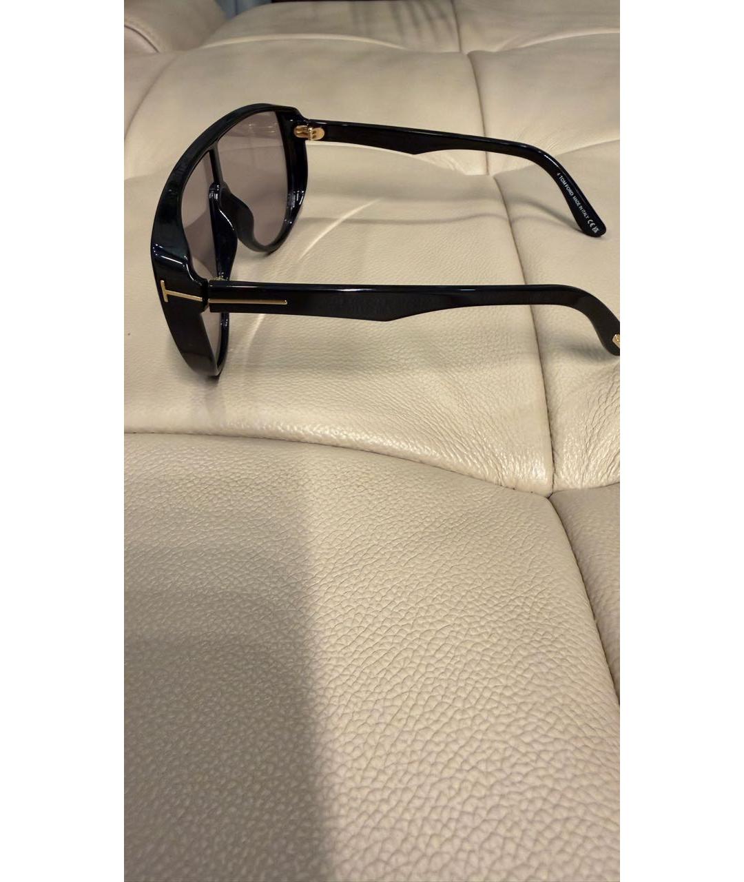 TOM FORD Черные пластиковые солнцезащитные очки, фото 2
