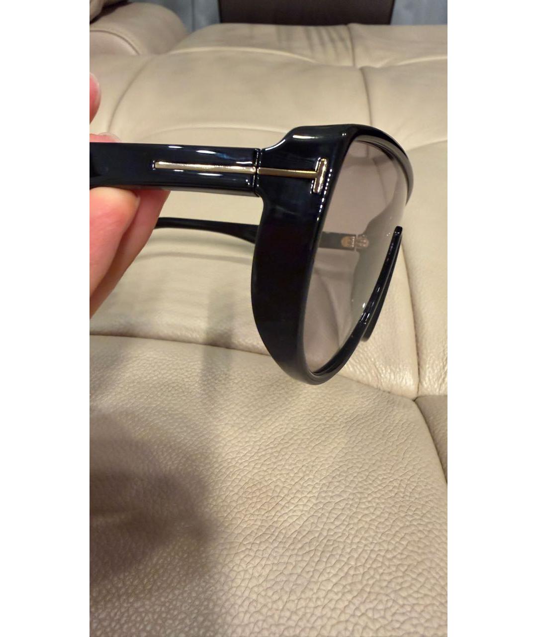 TOM FORD Черные пластиковые солнцезащитные очки, фото 3
