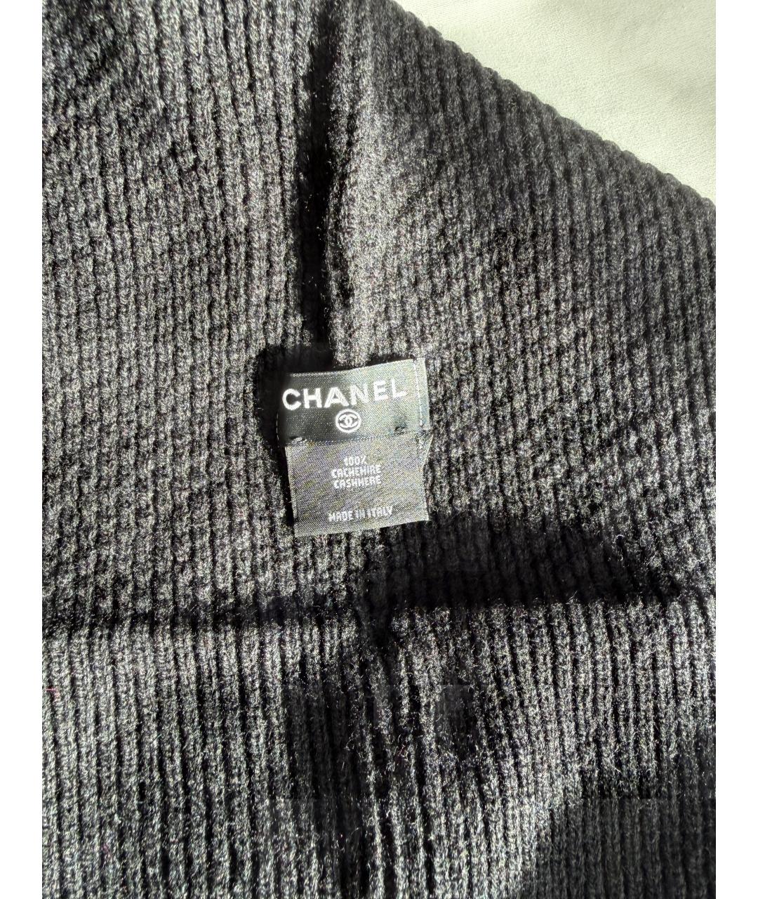 CHANEL Черная кашемировая шапка, фото 2