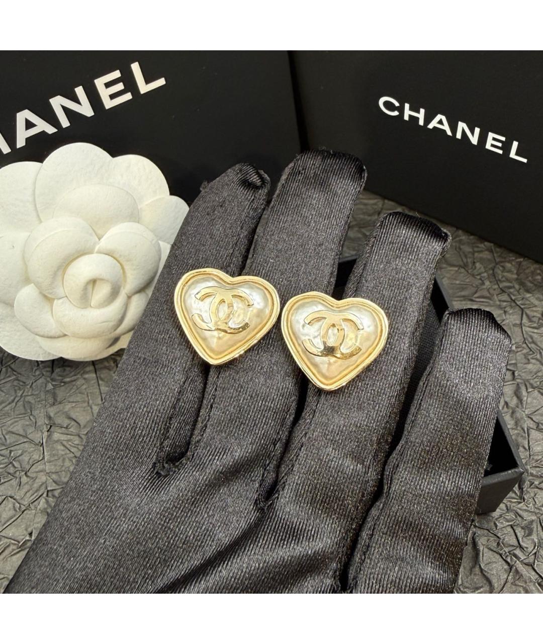 CHANEL Золотые серьги, фото 2