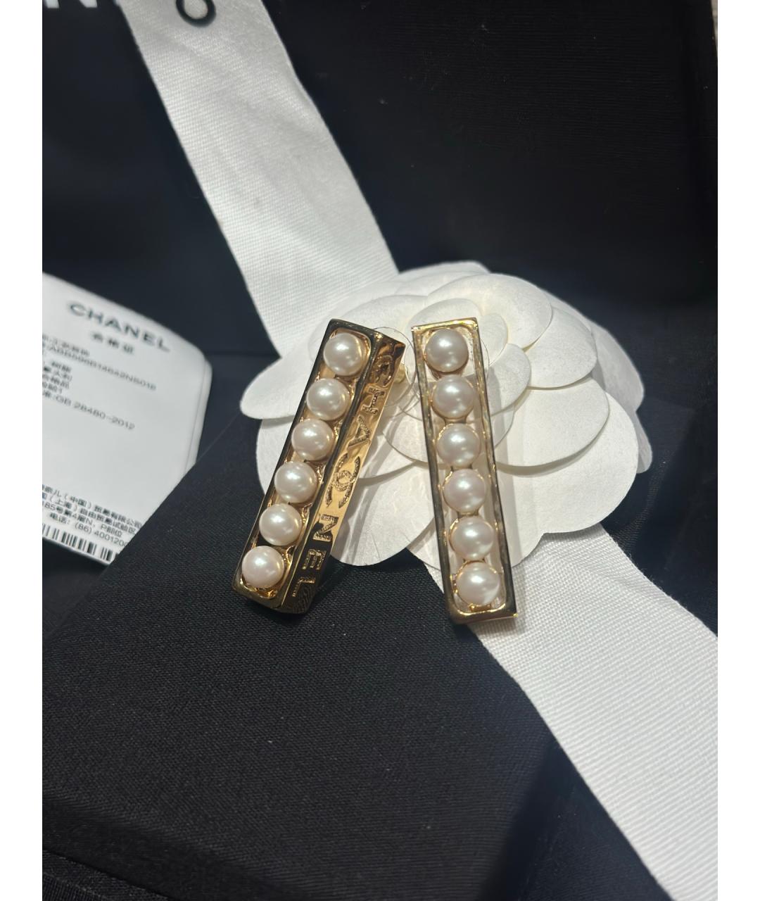 CHANEL Золотые серьги, фото 6
