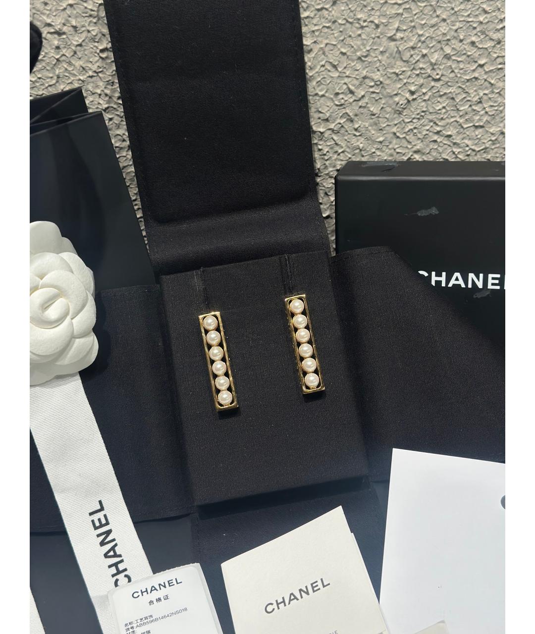 CHANEL Золотые серьги, фото 2