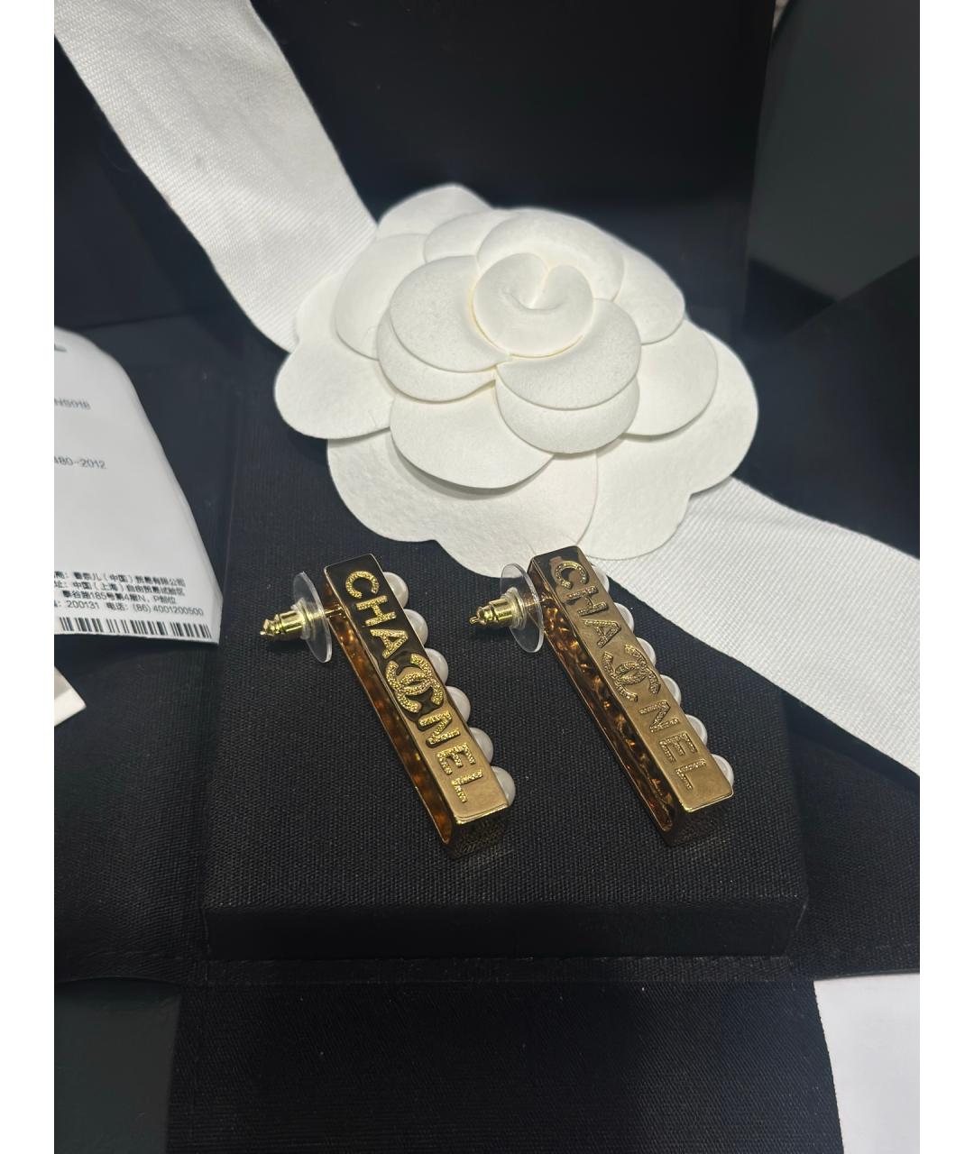 CHANEL Золотые серьги, фото 3