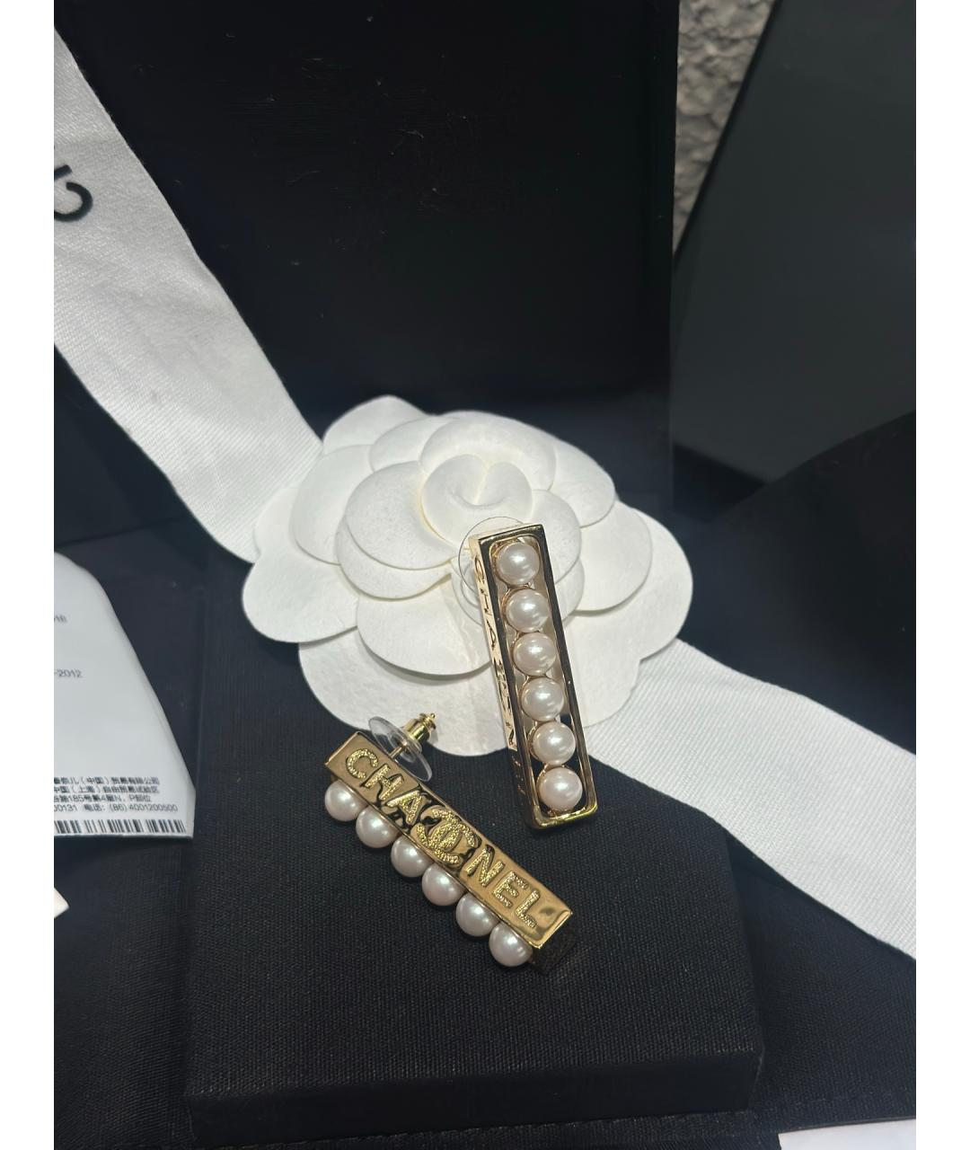 CHANEL Золотые серьги, фото 4