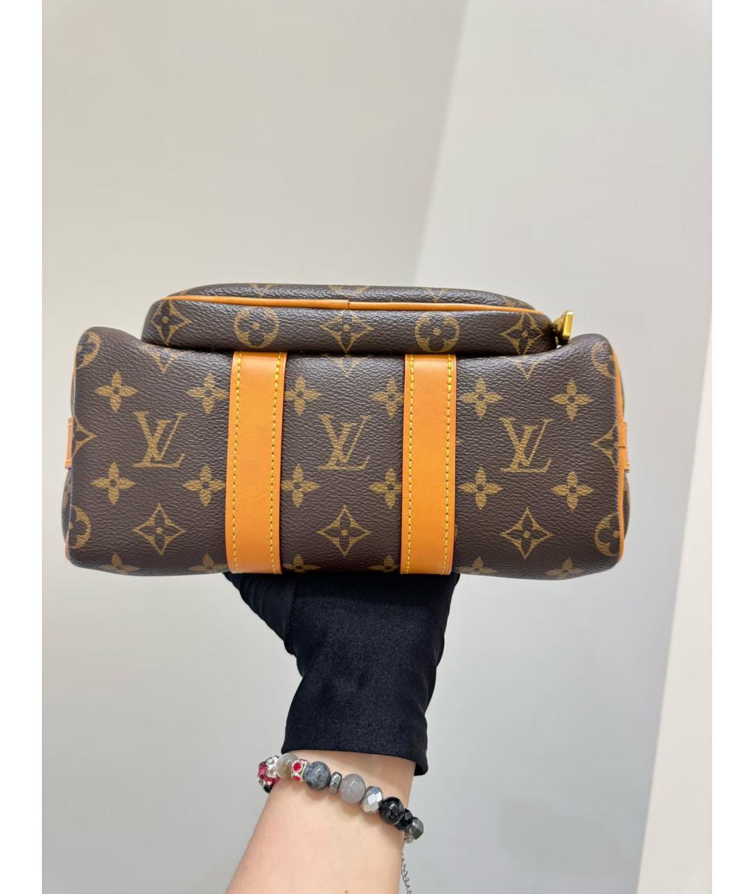 LOUIS VUITTON Коричневая сумка тоут из искусственной кожи, фото 6