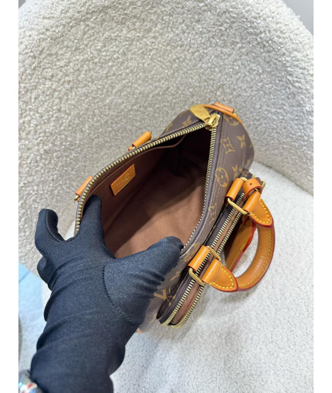 LOUIS VUITTON Коричневая сумка тоут из искусственной кожи, фото 9
