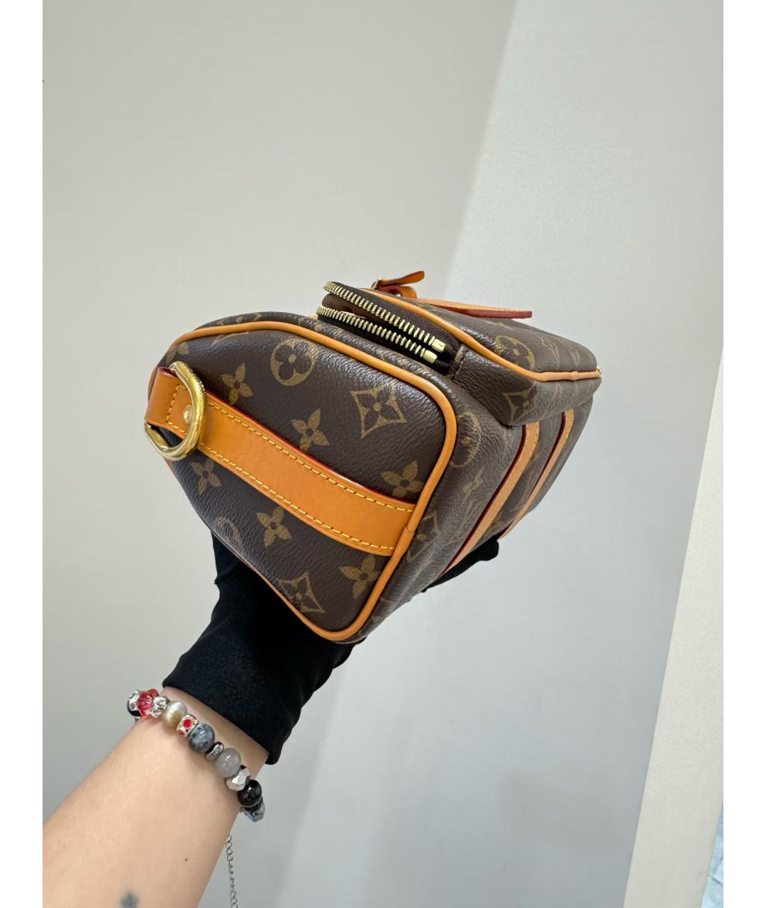 LOUIS VUITTON Коричневая сумка тоут из искусственной кожи, фото 4