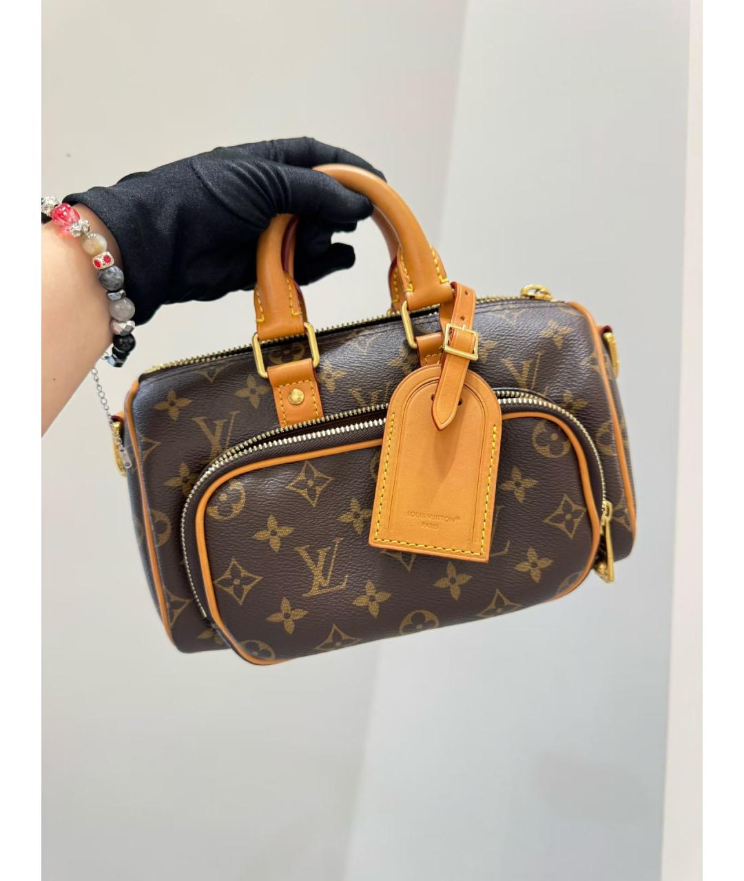 LOUIS VUITTON Коричневая сумка тоут из искусственной кожи, фото 2