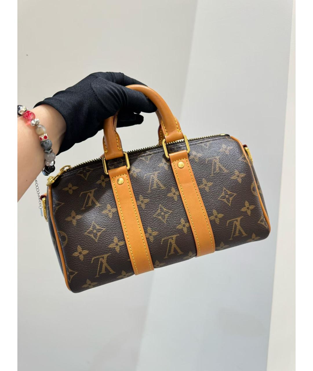 LOUIS VUITTON Коричневая сумка тоут из искусственной кожи, фото 3