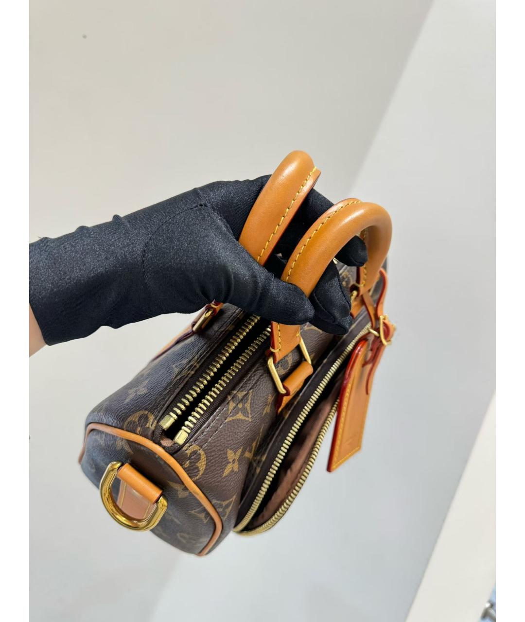 LOUIS VUITTON Коричневая сумка тоут из искусственной кожи, фото 7