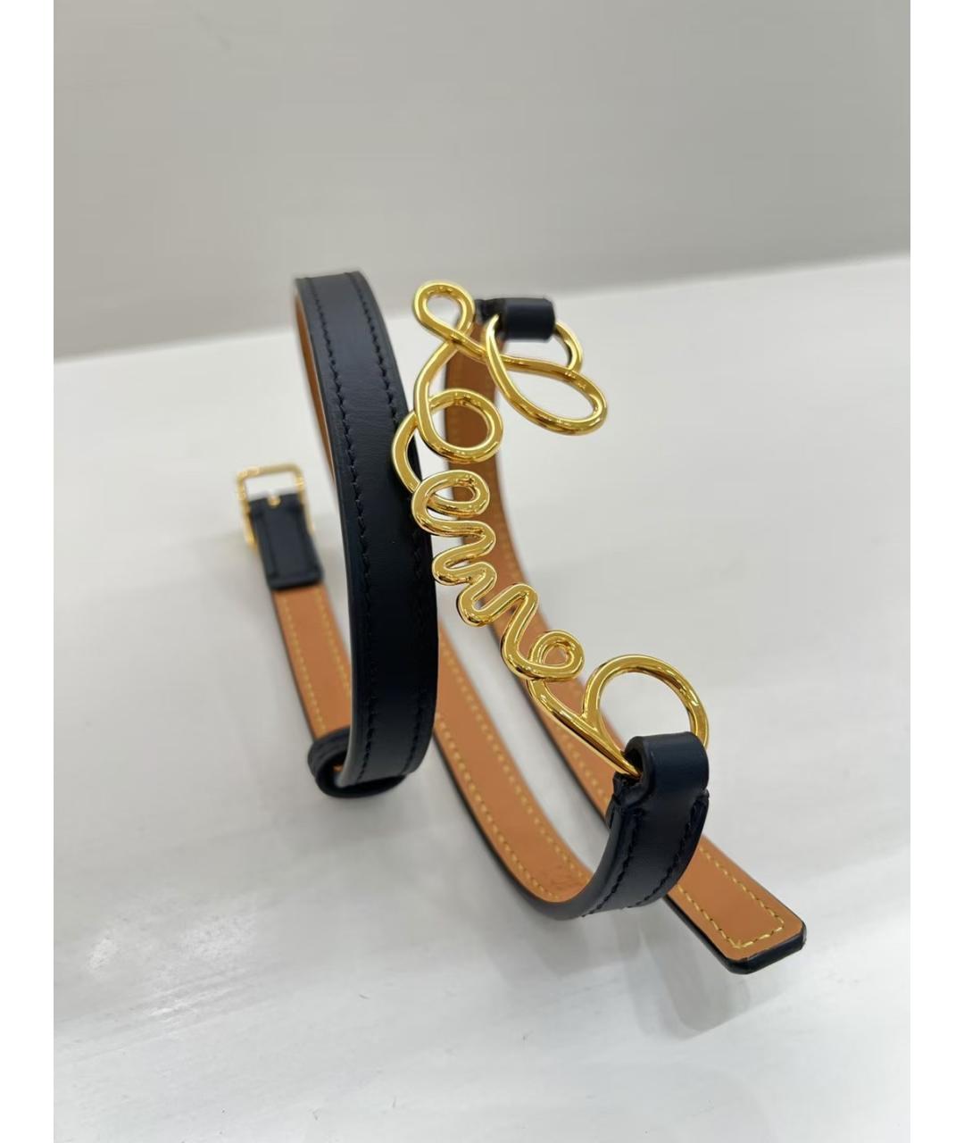 LOEWE Черный кожаный ремень, фото 3