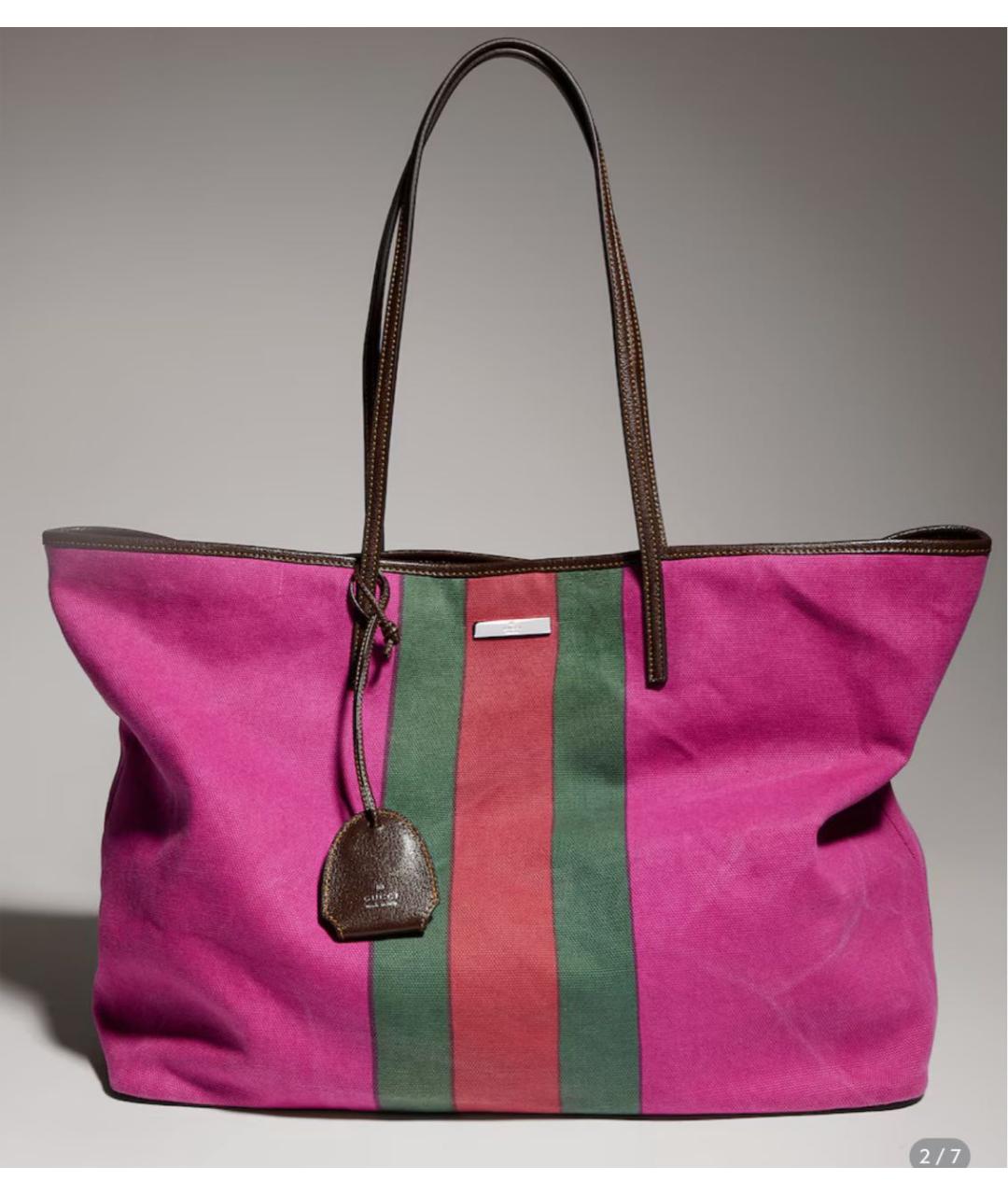 GUCCI Розовая сумка тоут, фото 5
