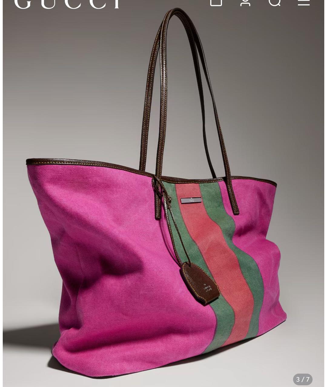 GUCCI Розовая сумка тоут, фото 2