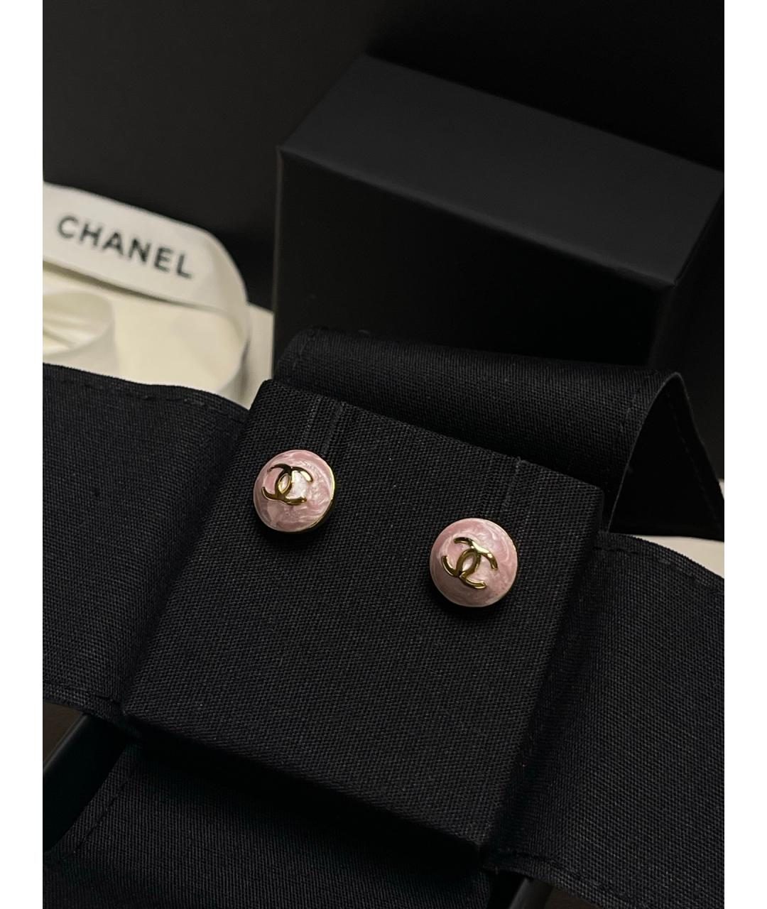 CHANEL Розовые серьги, фото 2