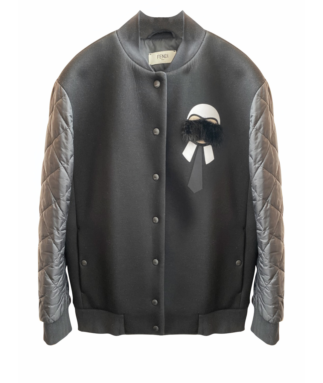 FENDI Черная хлопко-эластановая куртка, фото 1