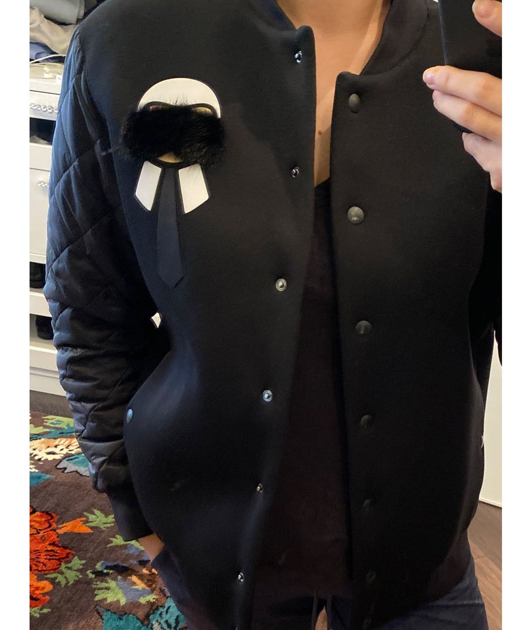 FENDI Черная хлопко-эластановая куртка, фото 7