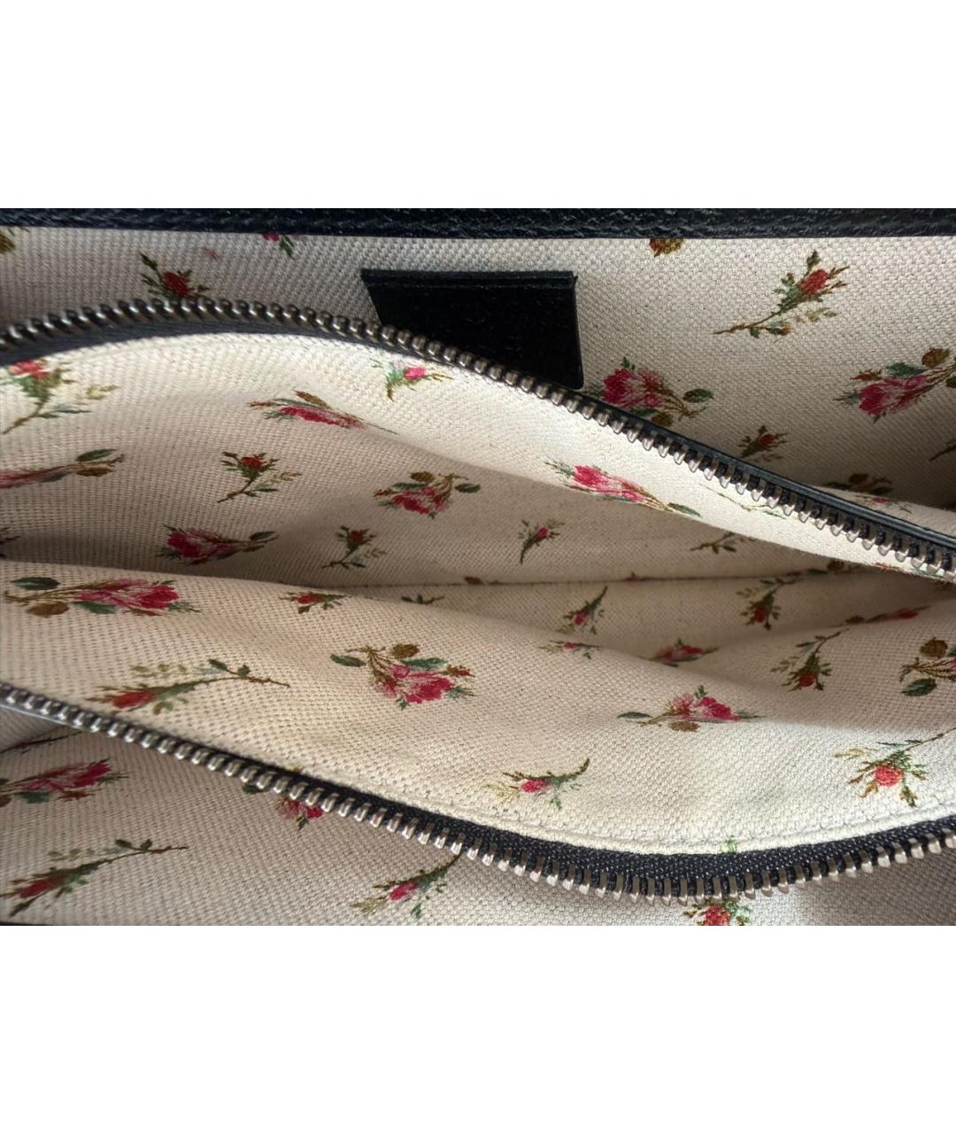 GUCCI Черная кожаная сумка через плечо, фото 5