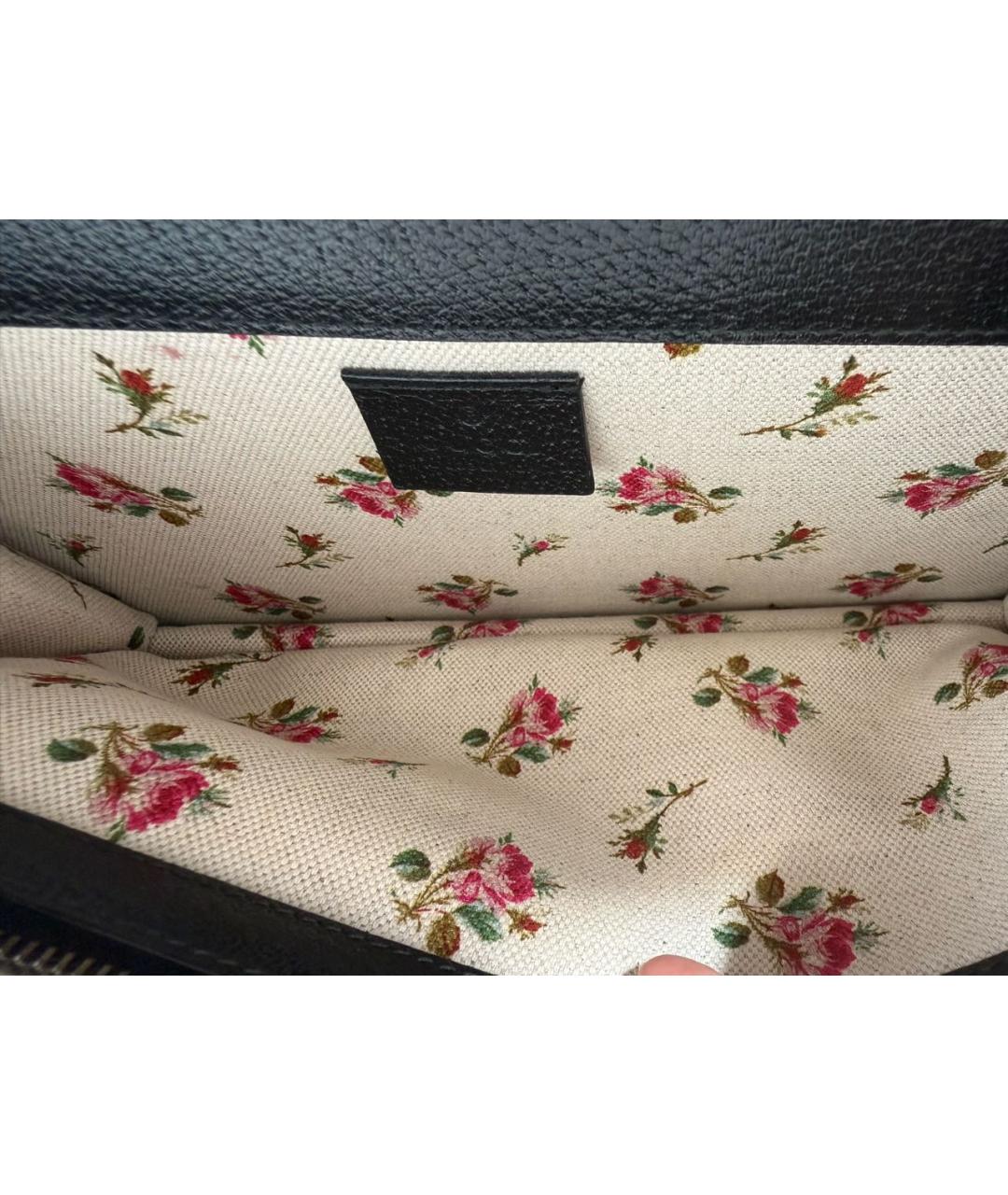 GUCCI Черная кожаная сумка через плечо, фото 4