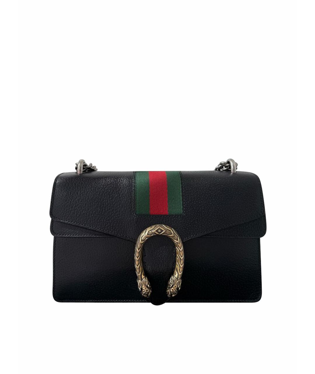 GUCCI Черная кожаная сумка через плечо, фото 1