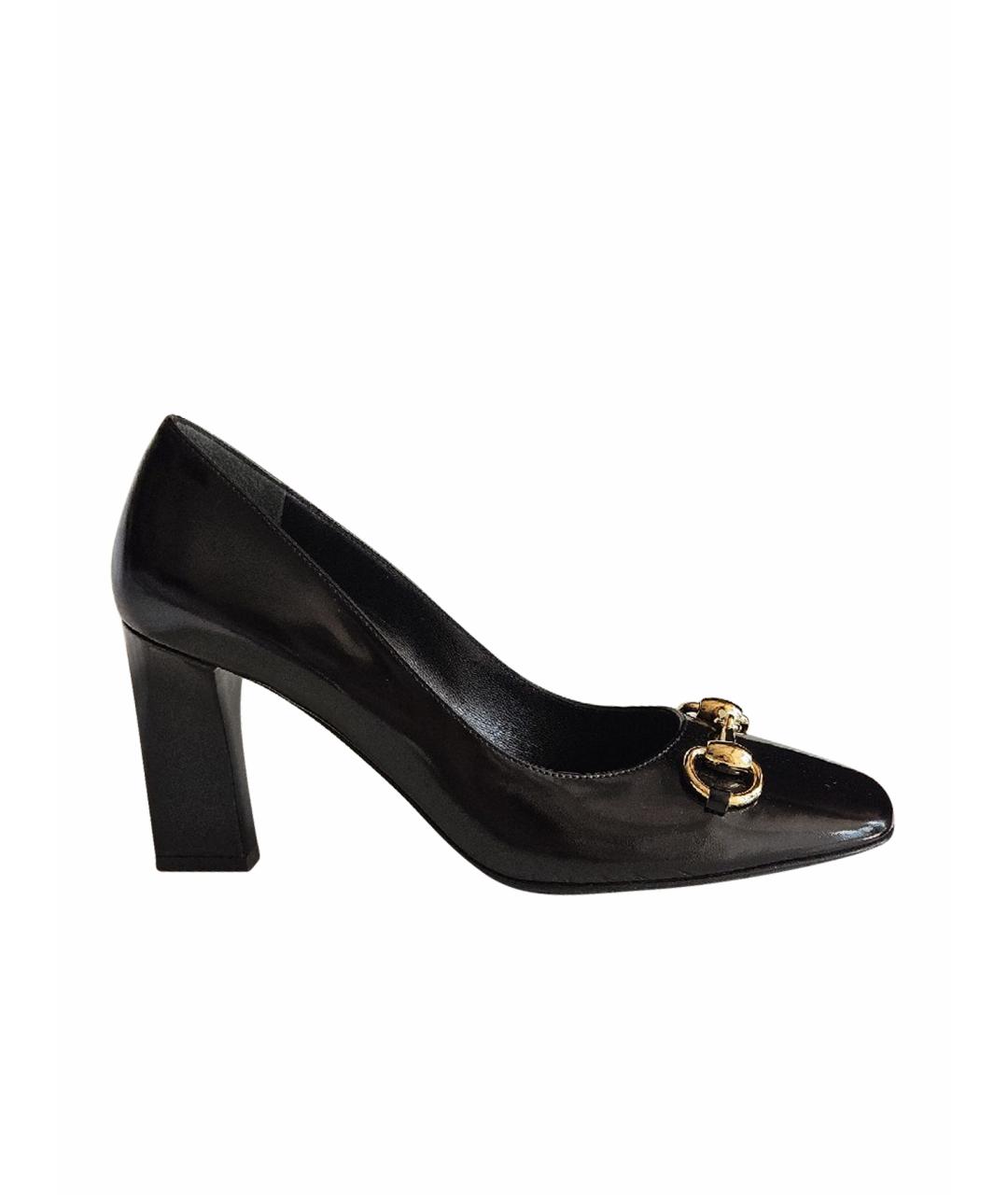 GUCCI Черные кожаные туфли, фото 1