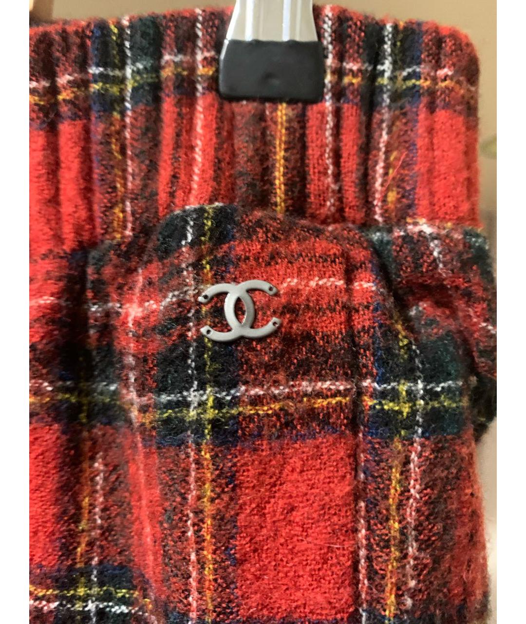 CHANEL Мульти шерстяные прямые брюки, фото 3