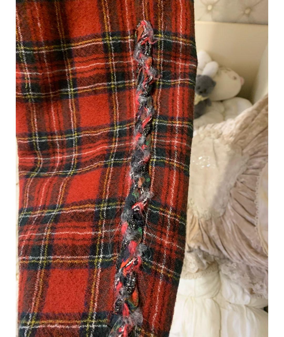 CHANEL Мульти шерстяные прямые брюки, фото 2