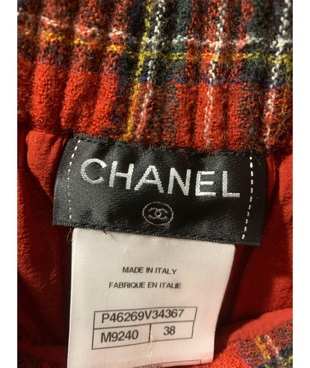 CHANEL Мульти шерстяные прямые брюки, фото 4