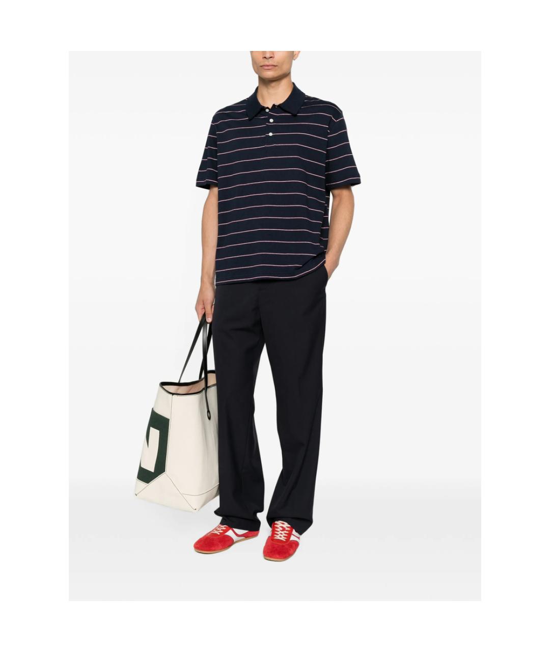 A.P.C. Синие полиэстеровые классические брюки, фото 4