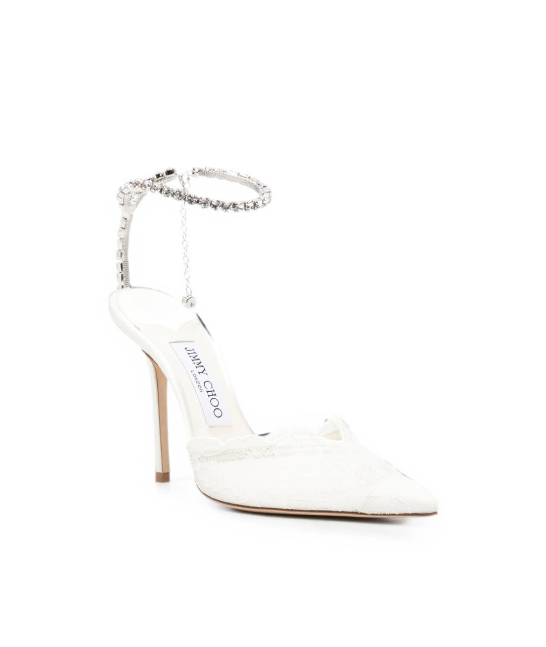 JIMMY CHOO Белые кожаные туфли, фото 2