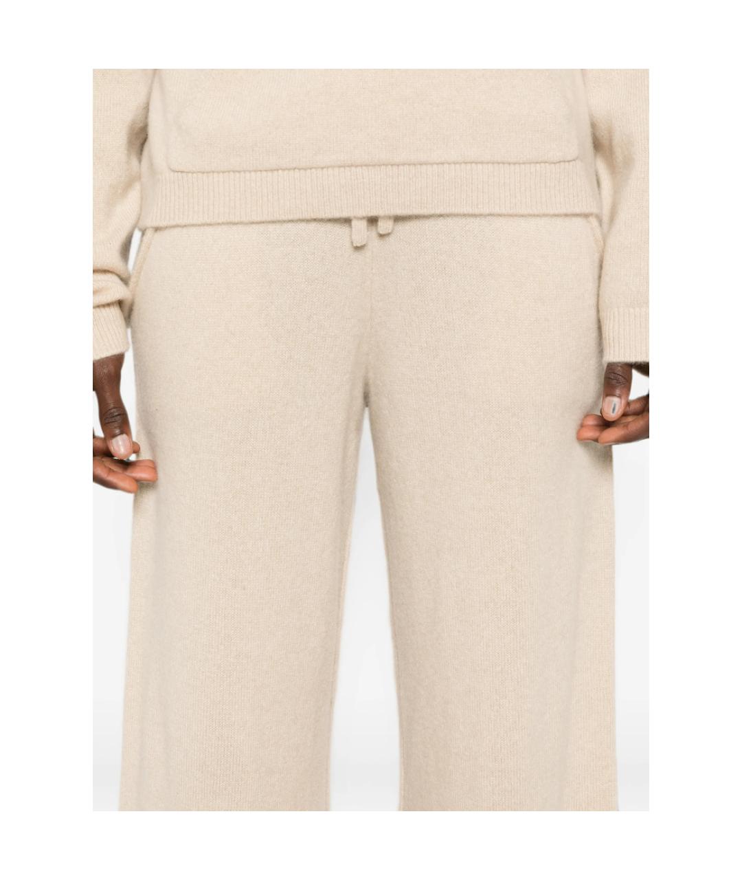 7 FOR ALL MANKIND Бежевые кашемировые брюки широкие, фото 3
